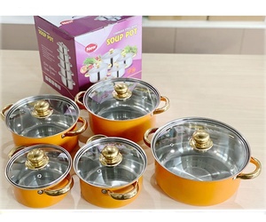 高品质 5 件套不锈钢炊具套装，带不粘锅，可爱设计，可用洗碗机清洗，可放入烤箱，环保 - Product Image 5