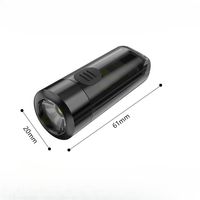 Senter Gantungan Kunci USB-C EDC Mini Berkualitas Tinggi Unik Elegan Profesional Tahan Lama dengan Cangkang ABS dan Pengait untuk Aktivitas Luar Ruangan