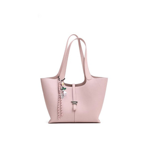 Nouveau <span class=keywords><strong>Sac</strong></span> Fourre-tout en Cuir de Vachette avec Deux Fermetures Éclair et Pompons, Grande Capacité, Portable, pour Femme, Collection Automne 2025 - Product Image 5