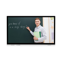 Pantalla Interactiva de 55 Pulgadas para Sala de Reuniones, Android 4K, Pizarra Digital, Panel Interactivo Inteligente, Kiosco Publicitario con Altavoz Integrado