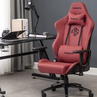 Chaise ergonomique réglable Chaise de jeu Chaise de bureau d'ordinateur de course en cuir à dossier haut bjflamingo