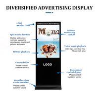 Pantalla LCD de 43/50/55 Pulgadas, Tótem Vertical para Interiores, Pantalla Táctil Android 4K, Reproductor de Video Publicitario, Pantalla Digital Independiente para Centros Comerciales