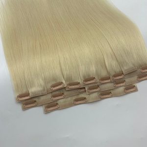 <span class=keywords><strong>Extensiones</strong></span> <span class=keywords><strong>de</strong></span> Cabello Humano con Clip <span class=keywords><strong>de</strong></span> PU Invisibles al por Mayor, Cabello Virgen con Cutícula Alineada, Liso <span class=keywords><strong>Natural</strong></span> sin Costuras, Proveedor OEM para Salones - Product Image 3