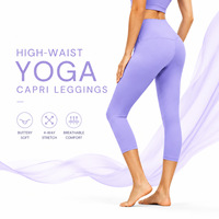 Legging de sport en nylon doux avec logo personnalisé, coupe en V, pour fitness et yoga, effet ventre plat, rehaussement des fesses et des hanches, avec cordon de serrage à taille haute