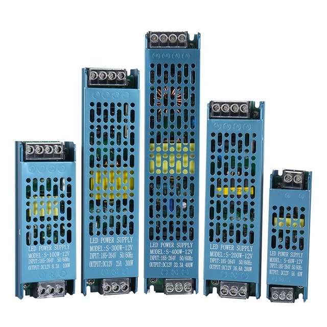 Ultra-Thin 300W LED Transformer Dali Dimming Switching Power Supply 12V/24V 25A12.5A Single Switching Slim AC-DC Energy Transfer