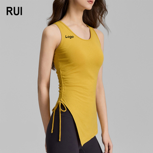 RUIQUWIN OEM Breathable Quick Dry Yoga Bra Women's Seamless <b>Padded</b> Racerback Sports Vest for Gym <b>Running</b> Workout - Product Image 1