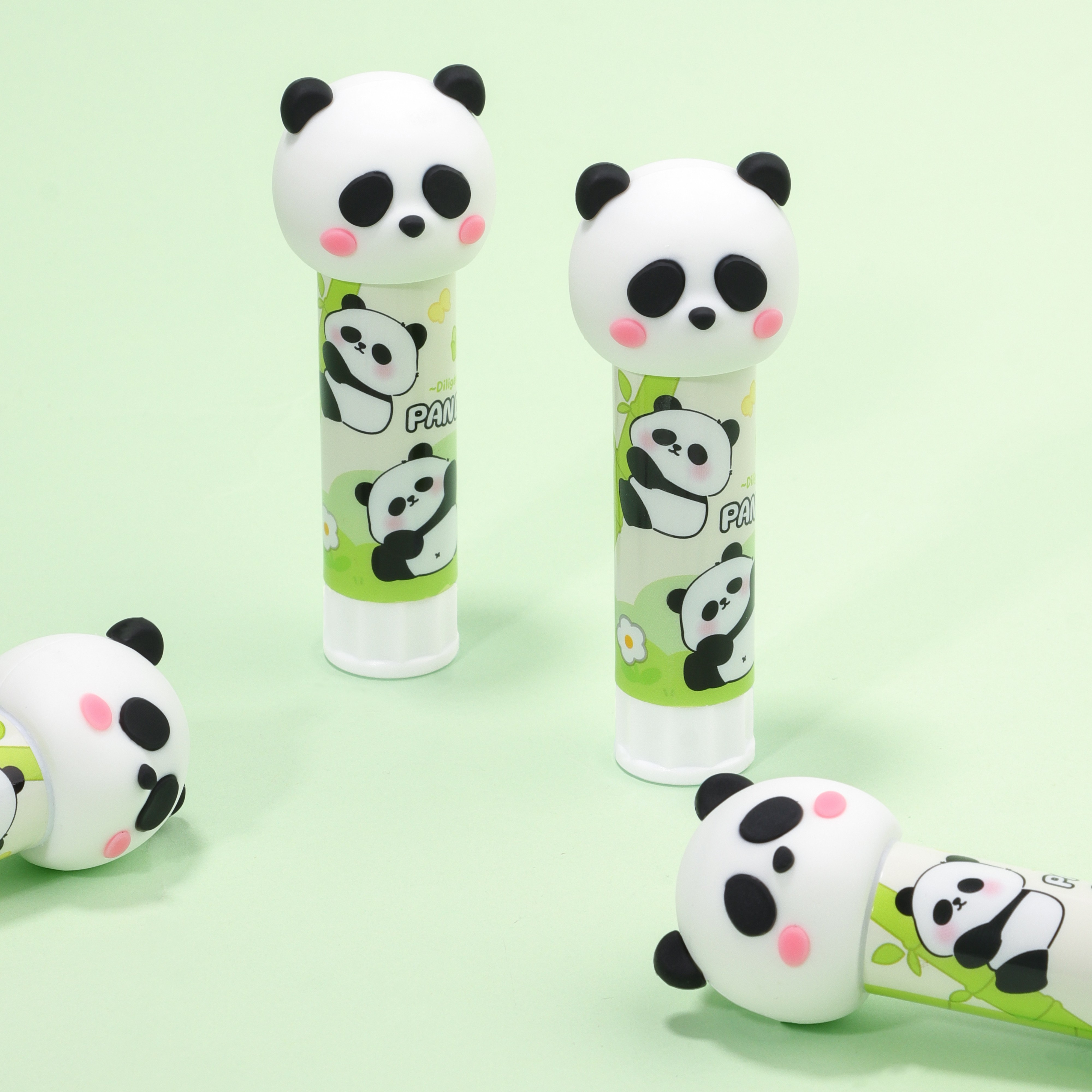 Дешевый Высококачественный твердый клей для студентов и офиса, милые школьные принадлежности панды ПВА клей