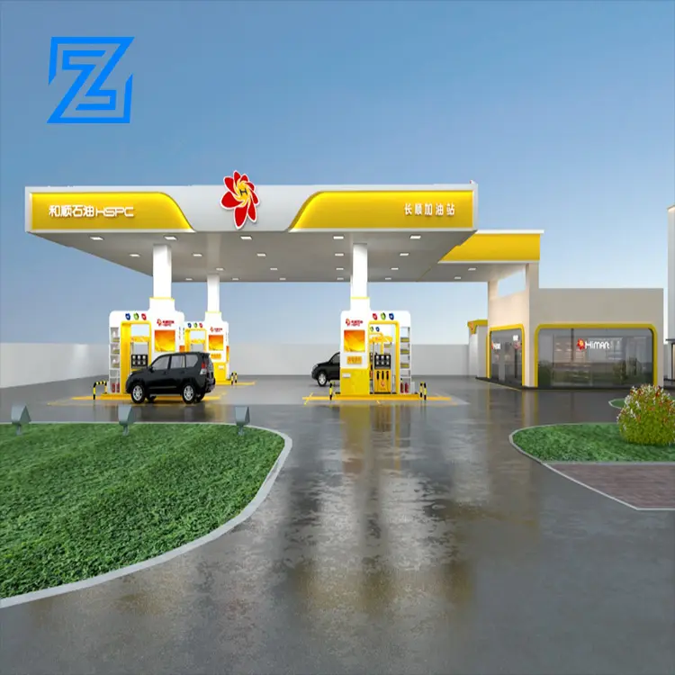 Chinese manufacturer cost of gas station canopy led price sign petrol station