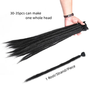 Stock longue 20 pouces 5g/pièce synthétique <span class=keywords><strong>Reggae</strong></span> tresse à la main Dreadlock Extensions Crochet cheveux Dread Locks - Product Image 4