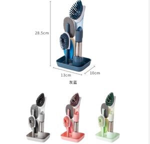 Outils de nettoyage Brosse à vaisselle en silicone pour distributeur de savon de cuisine Lavage de la vaisselle Articles ménagers utiles Autres accessoires Gadgets - Product Image 2