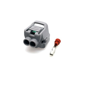 Conector Automotriz Impermeable de 2 Posiciones, Plástico Gris IP20, para Enchufe Eléctrico de Automóvil 7283-8129-40 - Product Image 1