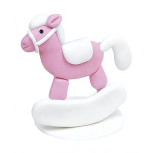 CHEVAL À BASCULE ROSE pour jeunes cavaliers – Machines de divertissement pour l'équitation - Product Image 1