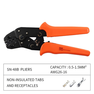 เครื่องมือ SN-48B คีมย้ำสายไฟเกรดอุตสาหกรรม ทำจากเหล็กกล้าคาร์บอนสูง ขนาด 0.5-1.5 มม. 26-16AWG ชุดคีมอเนกประสงค์แบบพกพาสำหรับขั้วต่อสายไฟ - Product Image 3