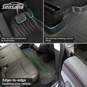 Sonsang พรม3D ปูพื้นรถ, เสื่อปูพื้นรถกันน้ำสำหรับ <span class=keywords><strong>Mitsubishi</strong></span> <span class=keywords><strong>Xpander</strong></span> <span class=keywords><strong>CROSS</strong></span> RHD HEV <span class=keywords><strong>2023</strong></span> 2024 2025 - Product Image 2