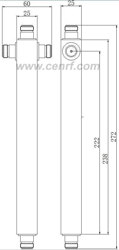 RF 2/3/4 cara 698-3800MHz pembagi pembagi daya n-female IP65 penguat sinyal ponsel