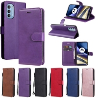 Étui en cuir portefeuille uni rétro coloré pour Oneplus 13 ACE 5 5G 13R Nord N10 5G 8 8T 7 Pro 6 6T Flip Stand Phone Cover
