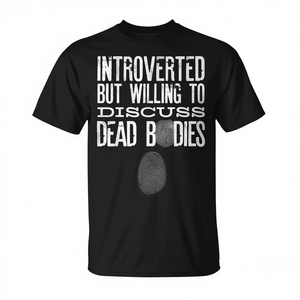 T-shirt d'enquêteur sur les lieux des crimes, noir, unisexe, taille moyenne, col rond, manches courtes, impression sérigraphique - Product Image 3