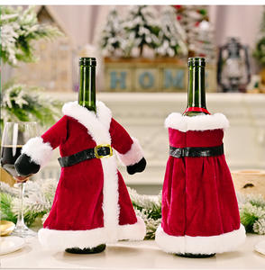 Cubierta de botella de vino de Papá Noel muñeco de nieve calcetín soportes de regalo adornos navideños para el hogar Año Nuevo decoración de Navidad - Product Image 2