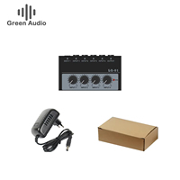 GAX-LQ01 Mixeur 4 canaux 4 entrées 1 sortie DC 5V Interface audio mini portable Microphone Guitare Basse Clavier