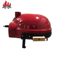 Four à pizza en céramique en acier inoxydable au bois KIMSTONE KS-T21R-03-01 21 pouces avec chariot et commande tactile pour une utilisation à domicile et en extérieur