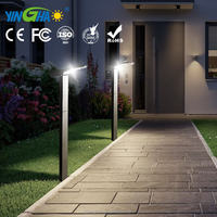 Aluminium moulé sous pression IP65 étanche extérieur solaire voie borne lumineuse jardin pelouse extérieur Led solaire paysage lumières