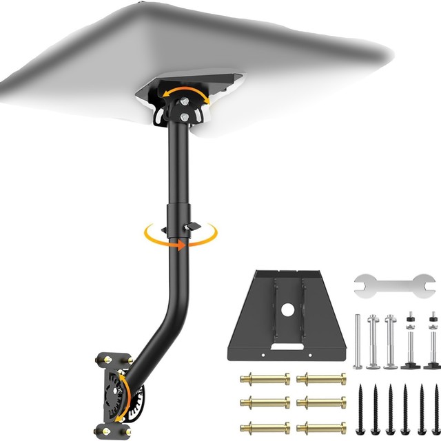 Heavy Duty Carbon Steel 2mm Mount Kit Starlink Gen 3 Mini Satellite Roof Pole Wall Powder Coated Adjustable Weatherproof Bracket