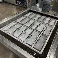 Machine à glace industrielle en blocs 1 tonne/24h automatique, fabriqueuse de blocs de glace de 10 kg, en acier inoxydable, 220V/380V, stockage 80 kg, usage commercial