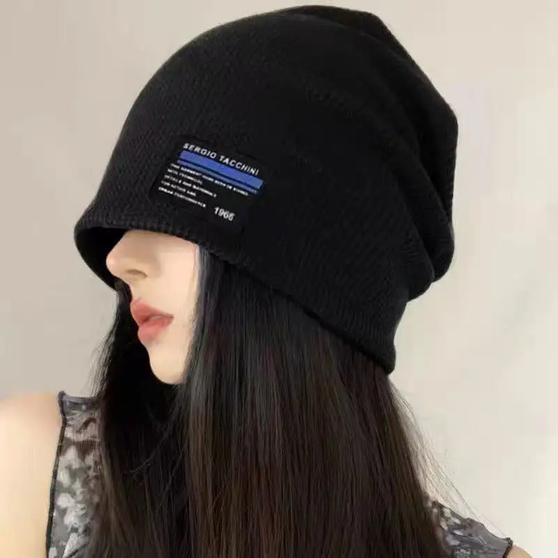 Gorro holgado Unisex personalizado con patrón de gofres de algodón, gorro de punto para quimio, gorro de Hip-Hop, gorros finos de Calavera, gorros para dormir