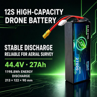 44.4V 5C Pengosongan Kontinu 27Ah Baterai Li-ion Semi-solid Katoda LiNiMnCoO2 Daya Tahan 500 Siklus Ketahanan Suhu Rendah untuk