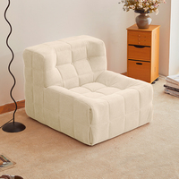 Canapé modulaire de salon de villa de luxe moderne, meubles rectangulaires, simple, 2, 3 places, velours, compression sans cadre, emballage sous vide