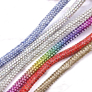 138Cm Dài 6Mm Vòng Pha Lê Dây Rhinestone Dây Rút Bling Hoodie Chuỗi Để Trang Trí - Product Image 4
