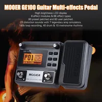 Mooer GE100 Accessoires de guitare Processeur multi-effets Pédale d'effet avec enregistrement en boucle Fonction d'accord Pédale de guitare