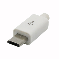 Micro USB 4 en 1 con cubierta de plástico, conector macho de 5 pines, Micro USB 2,0