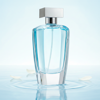 Vente en gros d'emballages cosmétiques de luxe personnalisés mats, élégants, en verre taillé à facettes, pour parfums, 50 ml, 100 ml, impression sur écran