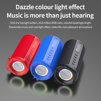 Altavoz Inalámbrico 4 en 1 S46, 10W, IPX5 Impermeable, Tarjeta TF, USB, AUX, Micro USB, 2200mAh, Anillo de Luz RGB, Linterna, Correa, para Exteriores