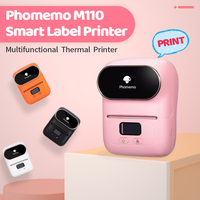 Impresora de Etiquetas Térmicas Inalámbrica Phomemo M110, Mini Impresora Portátil de Etiquetas, Impresora Portátil de Fotos