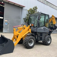 Mini-chargeuse-pelleteuse remorquable DARIC 4x4, machine de terrassement, chargeuse frontale diesel, tracteur-pelleteuse
