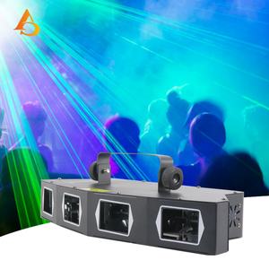 Luz Láser RGB Y de Cuatro Orificios, Control de Sonido DMX, Lasercube LED, Luces Láser para Discoteca, para Club Nocturno - Product Image 1