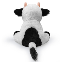 Peluche Vache ou Panda de 8,5 pouces en position assise - Le meilleur compagnon de bureau pour le bureau et la chambre - Cadeau de Noël