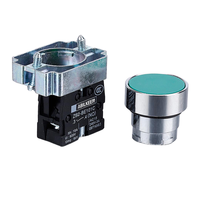 Interrupteur à bouton-poussoir de 22 mm, série XB2-BA31, vert, à réinitialisation automatique, momentané, rond, pour démarrage électrique