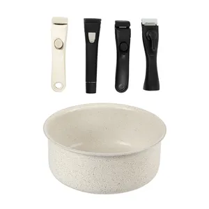 Smartpan Keramikbeschichtung Granit Kochtopf und Pfannen antihaft-Kochgeschirr-Set mit abnehmbarem Griff