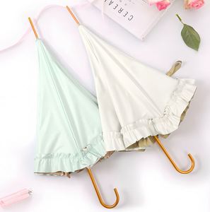 ร่มกันแดดทรงตรง 8 ซี่โครง ป้องกันรังสียูวี 99% UPF50 ขอบลูกไม้เคลือบสี พร้อมโลโก้สั่งทำ ขายส่งสำหรับผู้หญิง - Product Image 1