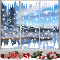 Autocollants de Noël pour fenêtres 2024, décoration de Noël, décoration de la maison, autocollants amovibles
