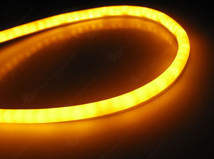 ADT 30cm 45cm 60cm Luz LED flexible de doble color (blanco y ámbar) secuencial para coche, tira de luz DRL flexible de doble color con efecto de flujo para intermitente - Product Image 4