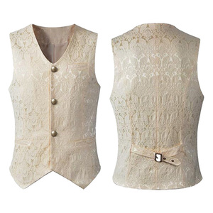 Adulte Hommes Vintage Gilet Gilet Victorien Noir Steampunk Style Gothique Jacquard Hirondelle Top Noble <span class=keywords><strong>Costume</strong></span> pour Hommes Blazer <span class=keywords><strong>Costume</strong></span> - Product Image 2