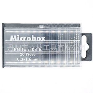 Microbox Hss Twist <b>Drill</b> <b>Bits</b> 0.3-1.6mm 20 Piece Set For Metal Drilling - Product Image 1