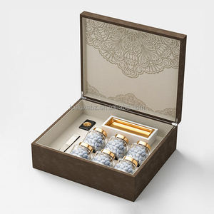Caja de Perfume de Madera y Cuero de Lujo Personalizada de Fábrica, Caja de Regalo de Perfume de Madera <span class=keywords><strong>MDF</strong></span>, Caja de Embalaje de Perfume Oud con Tapa - Product Image 1