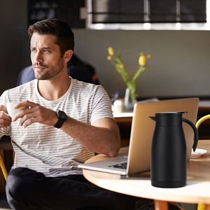 D.KADI Doppelwandiger vakuum isolierter Thermos krug aus rostfreiem Stahl Heißwasser trinkender thermischer Tee Tragbarer Kaffee kessel Topf karaffe