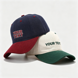 Gorra de Béisbol Clásica de Dos Tonos, Sin Estructura, de Algodón, Personalizable con Logotipo Bordado, para <span class=keywords><strong>Hombre</strong></span> y Mujer - Product Image 1