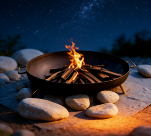 Modern Round Corten Steel <strong>Fire</strong> <strong>Pit</strong> Smokeless Wood Burning Heater for <strong>Camping</strong> - Product Image 2